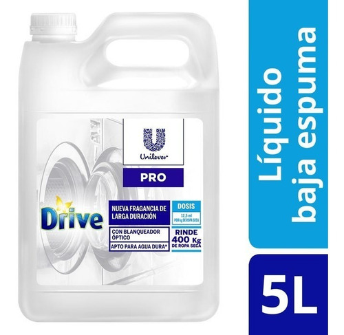 Jabon Liquido Para Ropa Baja Espuma Drive Matic X 5 Lts