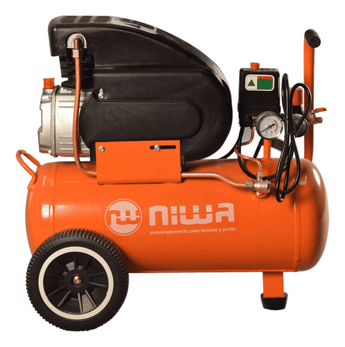 Compresor De Aire 24 Lts 2.0 Hp Niwa - Anw 24 Color Naranja Fase Eléctrica Monofásica Frecuencia Monofasica