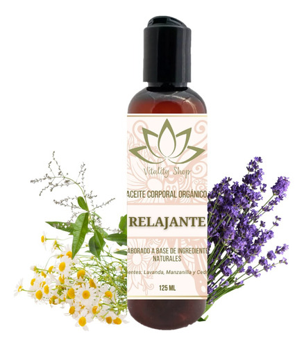 Aceite Organico Relajante Para Masaje Lavanda Y Manzanilla