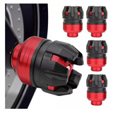 Slider Eje Llanta Universal Motocicleta 4pcs Rojo Accesorios