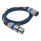 Cable Para Micrófono Y Dmx Xlr Canon Macho Hembra 2 Metros
