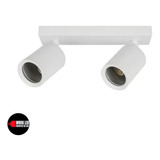 Foco Aplique Porta 2 X Gu10 Blanco Techo O Muro Orientable 