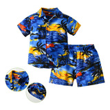 Conjunto De Ropa Infantil Hawai Boy Short Summer Trendy Sl [
