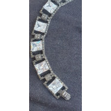 Pulseira Bracelete De Prata 925    Topazio/diamantes Nt