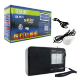 Radio Con Carga Solar Charge  Multibanda C/foco Y Ampolleta 