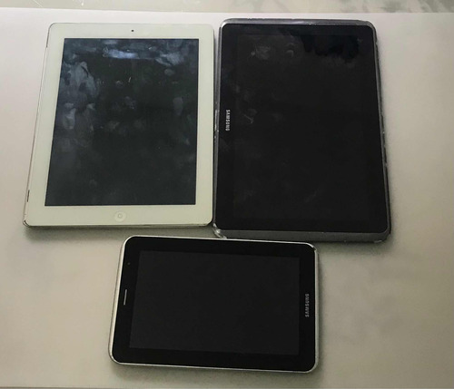 Lote 3 Tablets Com Defeito 2  Sansungs E 1 Apple iPad 4
