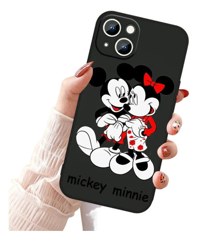 Funda De Teléfono Mickey Minnie For iPhone 15, 14, 13, 12,