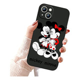 Funda De Teléfono Mickey Minnie For iPhone 15, 14, 13, 12,