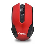 Mouse Óptico Ergonómico Usb Scroll Blister Rojo