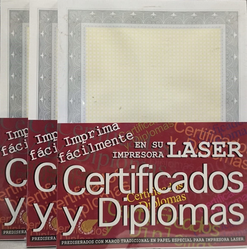 03105 Certificados Color Plata 3 Paquetes De 50 Hojas 