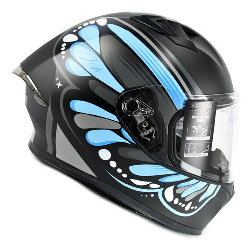 Casco Integral Ich 503-sp Fall Negromate Azul Visor Tr