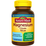Natura Made Magnesium Citrate 250 Mg Magnesio 60 Softgels Sabor Sin Sabor