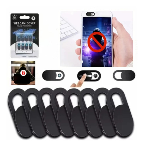 8 Pack Cubre Webcam Cubierta Anti Espia Camara Con Tapa