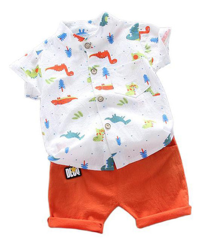 Conjunto De Bebé Ropa Para Niño De Camisa Shorts Con Estampa