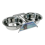 Comedero/ Bebedero Perros Doble Elevado De Acero Inox. - Xl