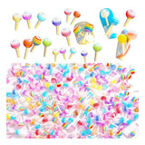 Mesiyun Nail Art 3d Charms Lollipop Kawaii Mini Candy Nail D