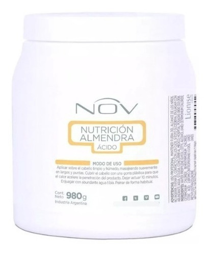 Baño De Crema Nutricion Nov De Almendra Acida X 980 Ml