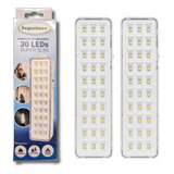 Kit 2 Luminárias Luz De Emergência 30 Leds Bivolt