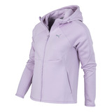 Campera Con Capucha Puma Evostripe Mujer Lila Solo Deportes