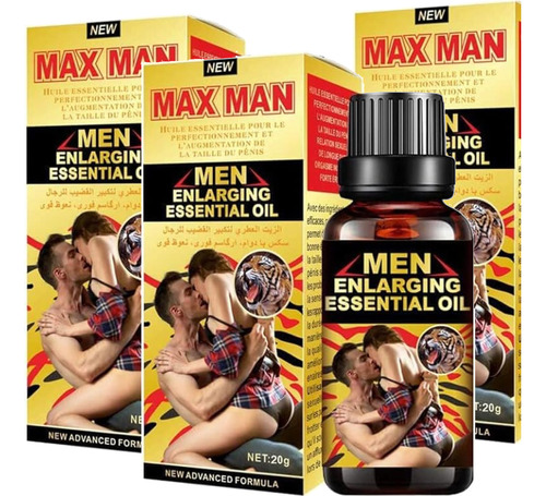 3x Nuevo Maxman Aceite Esencial Alargamiento Del Pene Masaje