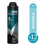 Pack Desodorante Rexona Men Invisible 150ml X 12 Unid - Ma