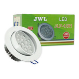 Lampara De Led Empotrable Dirigible 12w Aro Blanco 3 Pz Jwj