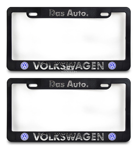 Par De Marcos Porta Placas Letra Cromada Universales Vw