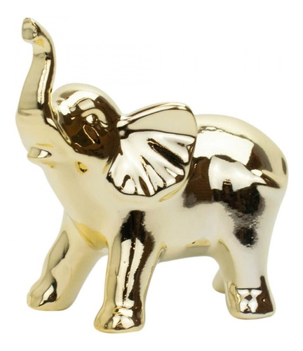 Elefante Decorativo Luxo Em Cerâmica Indiano Sabedoria Sorte