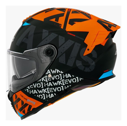 Capacete Axxis Hawk Evo Sv Spiffy B4 Laranja Novo Exclusivo