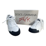 Tenis/sneaker Dolce & Gabbana Blanco/negro Talla 29