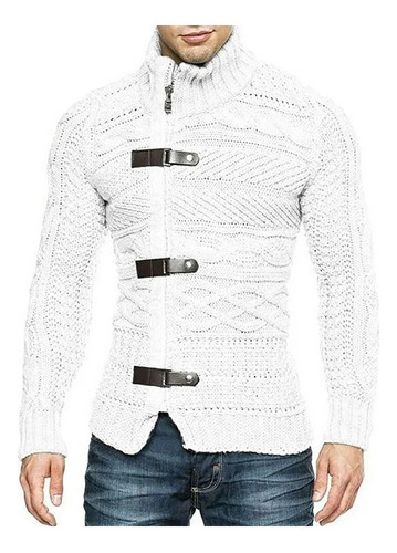 Men's Casual Sweater With Leather Ring