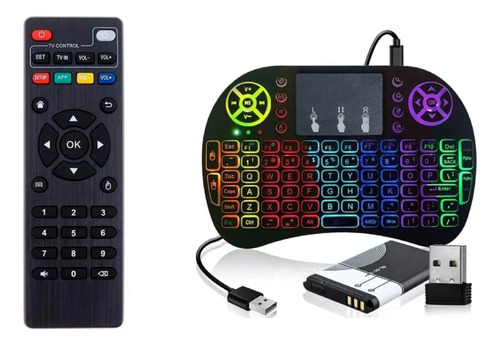 Controle Remoto E Teclado Smart Wireless Tv Box Pro 4k Novo