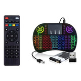 Controle Remoto E Teclado Smart Wireless Tv Box Pro 4k Novo