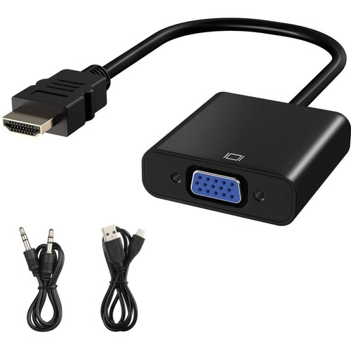 Adaptador Hdmi A Vga Con 3.5mm Audio Jack Y Micro Txg