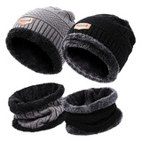 Gorro Bufanda Cuello Unisex Invierno Frío Juego De 4 Piezas