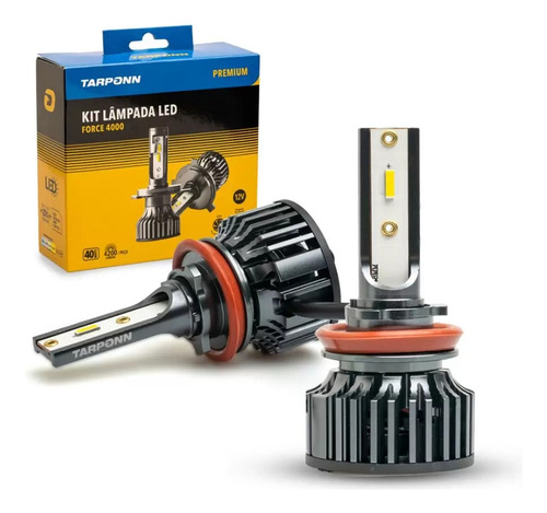 Kit Lâmpada Led Tarponn Premium Force 4.000k 8.400l + Brinde