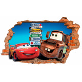 Vinilo Pared Rota Infantiles Cars Wall Sticker