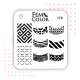 Placa De Stamping Acrilico Lefemme Mod 174  Local Flores