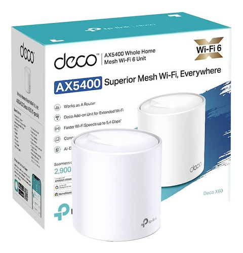  Tp-link Deco X60(1-pack) Whole-home Mesh Wi-fi 6 Ax5400 Dua