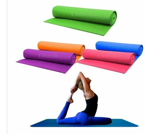 Colchoneta Para Yoga Pilates  6mm Tapete Gimnasio