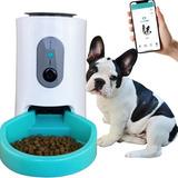 Alimentador Inteligente À Bateria C/ Câmera Para Cães/gatos Cor Branco