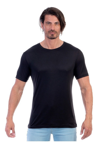 Playera Manga Corta Hombre Lisa, C/redondo Slim Fit - Basic 