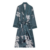 , Kimono Largo Para Hombre Albornoz Pijamas Pantalones Cort