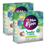 Kit 2 Sabão Em Pó Lava Roupa Mon Bijou Com Óleo Coco 500g