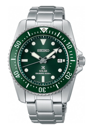 Relógio Seiko Prospex Sne583 Diver Solar Verde 