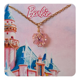 Collar Cristal Barbie Castillo Diamantes Corazón Regalo Mini