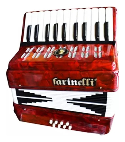 Farinelli 22k8bsr Acordeon Teclas Junior Rojo 22   8 Bajos