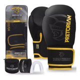 Kit Luva Boxe First Fx2 Pretorian Amarelo +band+bucal+bolsa