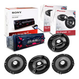 Estéreo Sony Dsx-a410bt + Bocinas Pioneer 6.5 Ts-f1634r