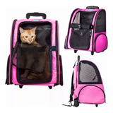 Mala De Transporte Mochila Viagem Pet Com Rodinha Caes Gatos